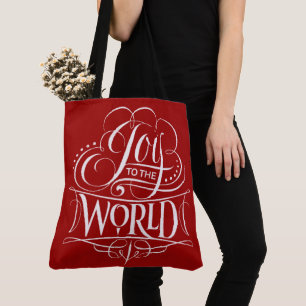 Freude der Welt Weihnachts-Kalligrafie Rot Tasche