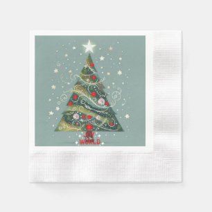 Freude der Welt Weihnachtsbaum Serviette