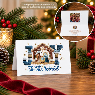 Freude-der-Welt-Weihnachtskrippen-Weihnachtskarte Dankeskarte