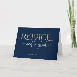 Freude Elegante Imitats Gold Religiöse Weihnacht Feiertagskarte