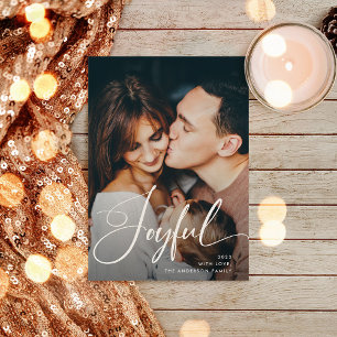Freude Elegante Schrift und Foto Weihnachten
