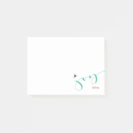 Freude, Feiertags-Stechpalmen-Beeren Post-it Klebezettel