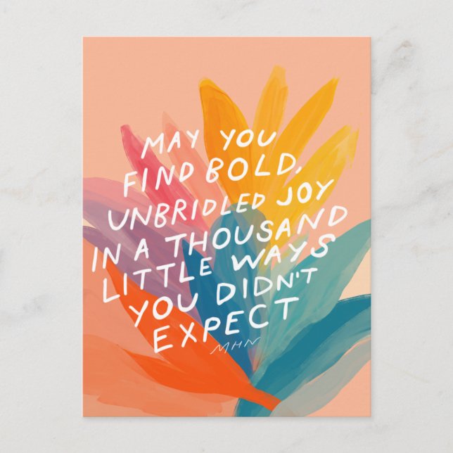 Freude finden - Postkarte fördern (Vorderseite)