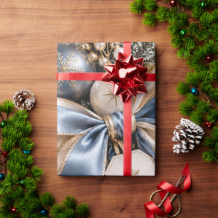 Freude Frieden Güte Blaues Weihnachten Geschenkpapier