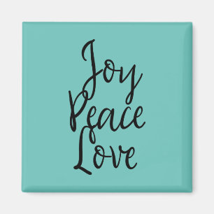 Freude Frieden Liebe Inspirierendes Zitat Magnet