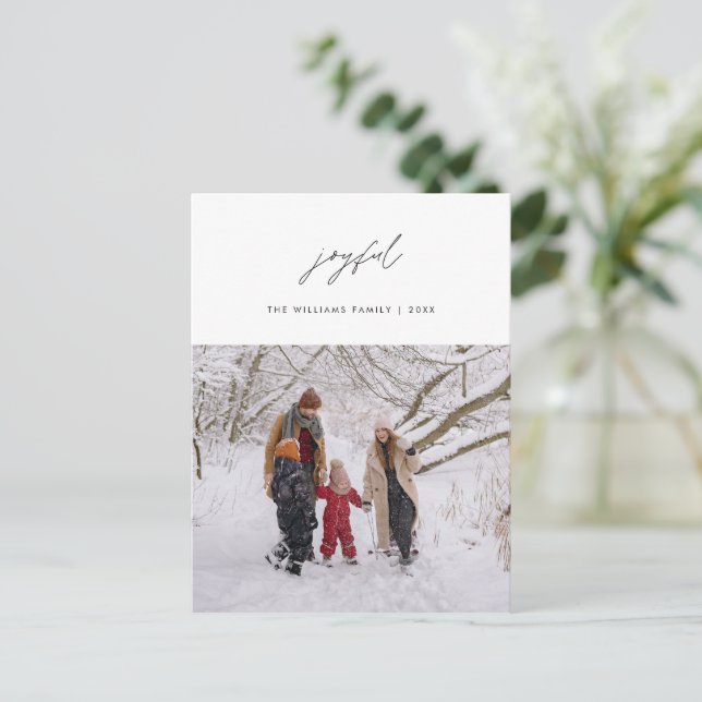 Freude, frohe Weihnachten, Familienbesitz, Foto La Postkarte (Stehend Vorderseite)