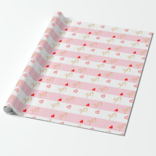Freude-Herz-Muster Geschenkpapier