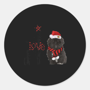 Freude Hoffnung Liebe Frieden Weihnachten Black Sh Runder Aufkleber