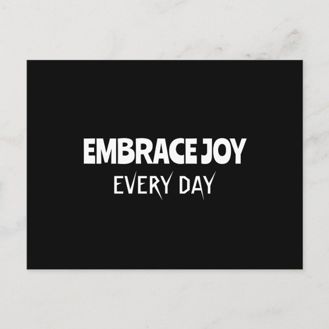 Freude im Alltag einsetzen Postkarte (Vorderseite)