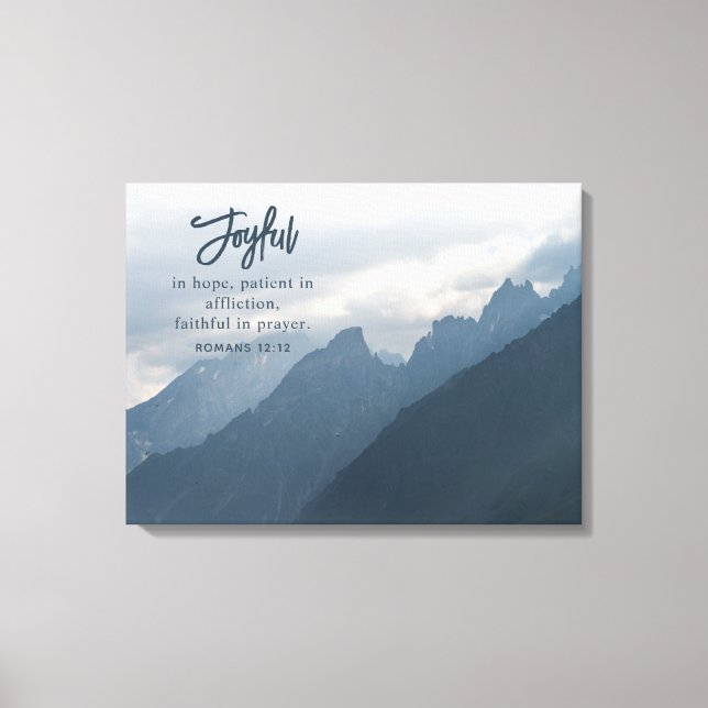 Freude in der Hoffnung Christlich inspirierend Leinwanddruck (Vorderseite)