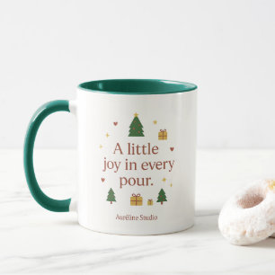 Freude in einer Tasse Minimalistischer Weihnacht