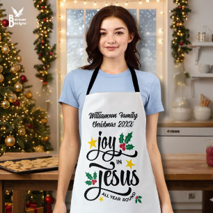 Freude in Jesus Christliches Weihnachten Familienn Schürze