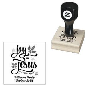 FREUDE IN JESUS Personalisiertes christliches Weih Gummistempel
