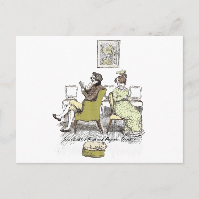 Freude in Vexing, Jane Austen Pride und Vorurteil Postkarte (Vorderseite)