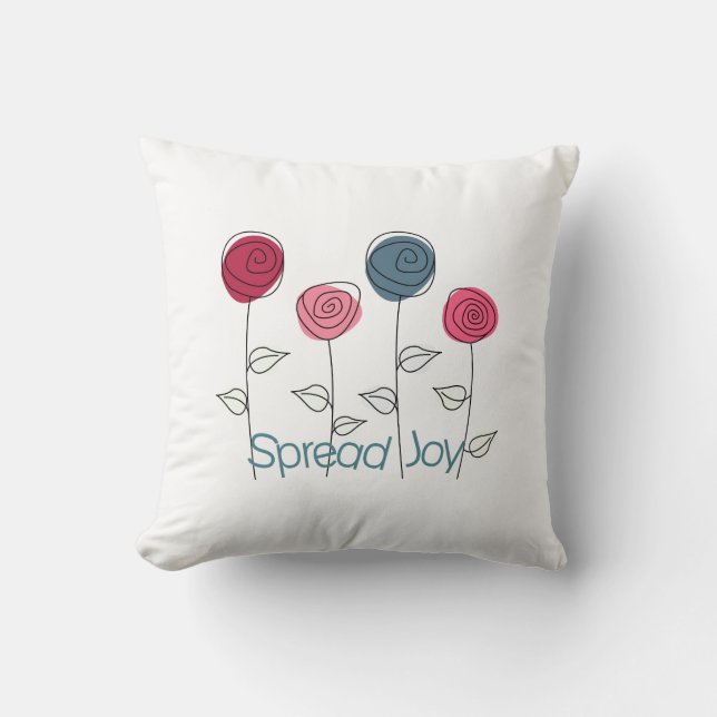Freude inspirierende Rose verbreiten Kissen (Vorderseite)