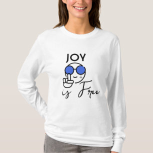 Freude ist freier T - Shirt - Niedlicher Smiley mi