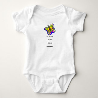 Freude kommt in den kleinsten Paketen Baby Bodysui Strampler