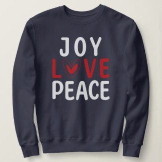 FREUDE LIEBE FRIEDE Christliches rotes Herz Sweatshirt