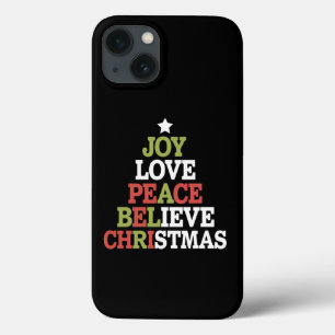 Freude Liebe Frieden Glaube Weihnachtsbaum Familie Case-Mate iPhone Hülle