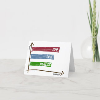 Freude, Liebe, Gesundheitsgrüßkarte Dankeskarte