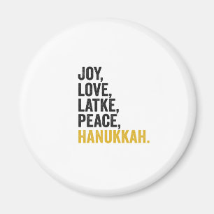 Freude Liebe Latkes Frieden Chanukka Lustig Jüdisc Magnet