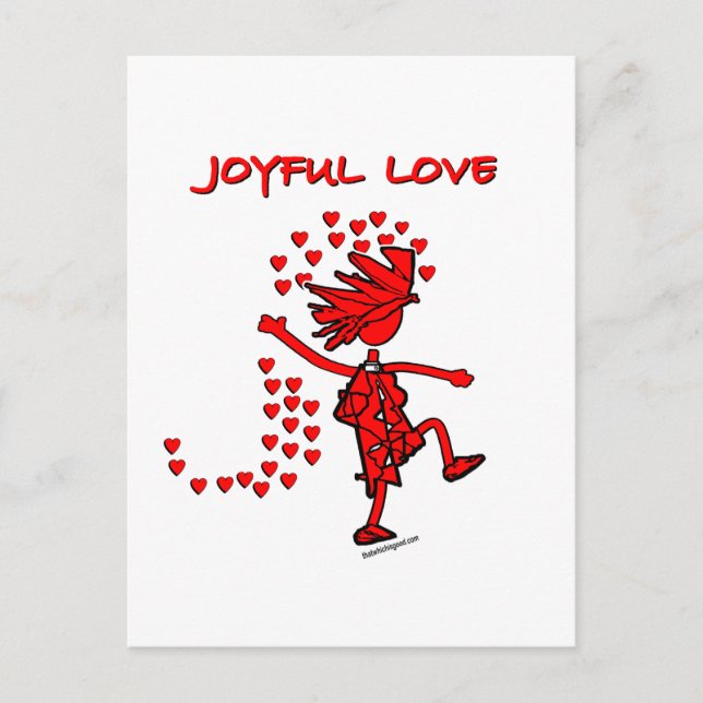 Freude Liebe Postkarte (Vorderseite)