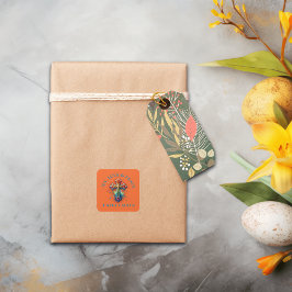 Freude, Liebe und Frieden - Ostern | Quadratischer Aufkleber