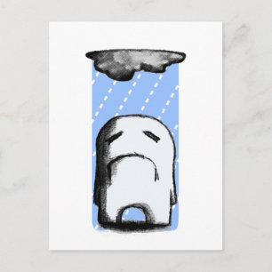 Freude mit einer Chance auf Regen Postkarte