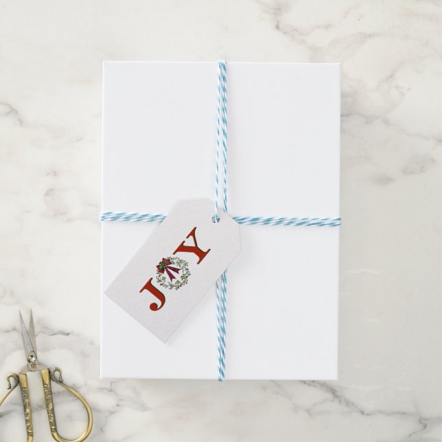 Freude mit Kranz Geschenkanhänger (Mit Garn)