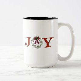 Freude mit Kranz Zweifarbige Tasse