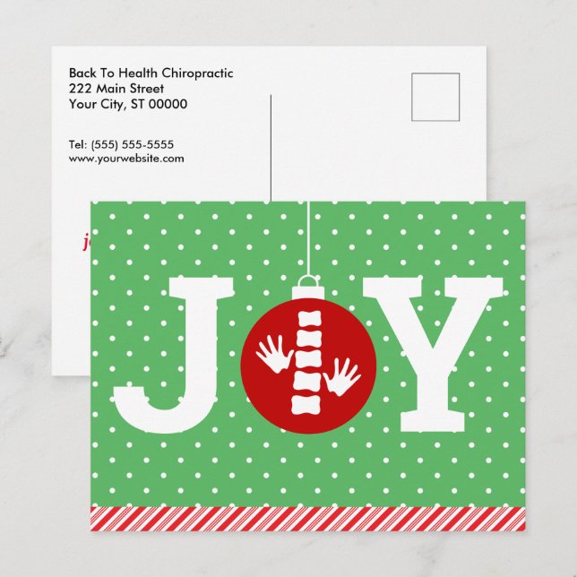 Freude mit Polka Dots Chiropractic Weihnachten (Vorne/Hinten)