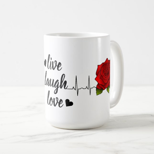 Freude Moments Keramik Weiße Tasse (VorderseiteRechts)