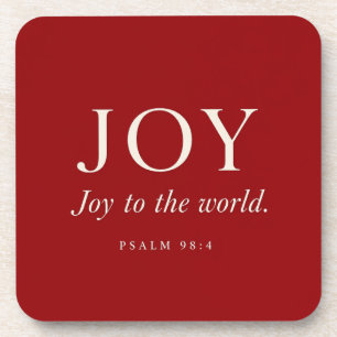 FREUDE Psalm 98:4 Weihnachtsgeschenk Getränkeuntersetzer