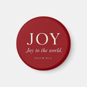 FREUDE   Psalm 98:4   Weihnachtsgeschenk Magnet