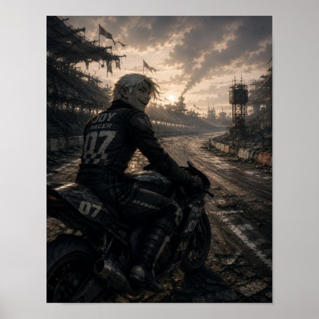 Freude / Rennfahrer / Endlose Strecke Poster (Vorne)