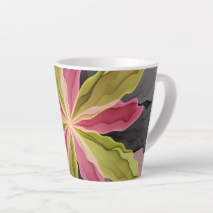 Freude, Rosa Grüne Anthrazit Fantasie-Blüten Frakt Milchtasse