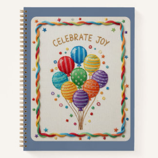 Freude sticken bunte Ballon Journal Notizbuch