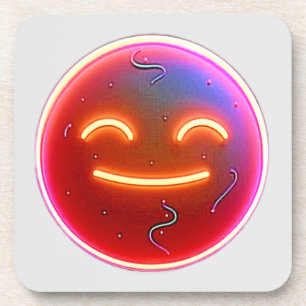 Freude strahlen: Digitales Emoticon Getränkeuntersetzer