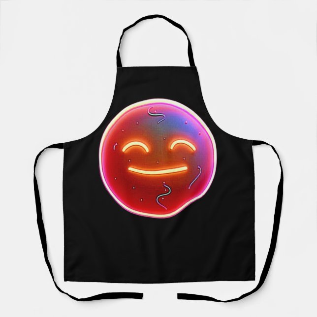 Freude strahlen: Digitales Emoticon Schürze (Vorderseite)