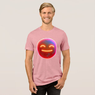 Freude strahlen: Digitales Emoticon Tri-Blend Shirt