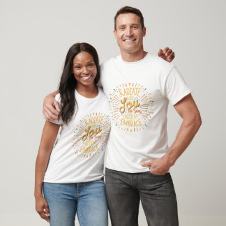 Freude strahlen, wie die warme Umarmung der Sonne T-Shirt