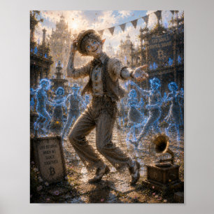 Freude / Swing-Tänzer / Zentrales Quadrat Poster