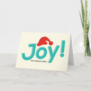 Freude u. Weihnachtsmannmütze Feiertagskarte