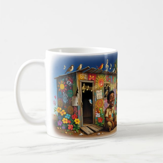 Freude überwindet alle lebendigen Gemeinschaftsleb Kaffeetasse (Links)