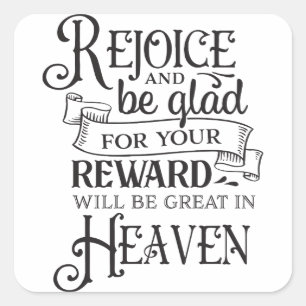 "Freude und Glad sein" Inspiration Christlich Quadratischer Aufkleber