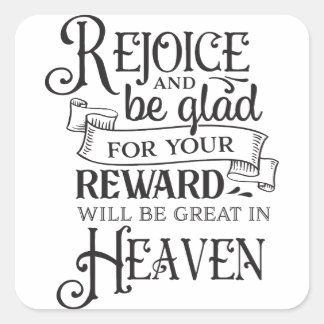 "Freude und Glad sein" Inspiration Christlich Quadratischer Aufkleber
