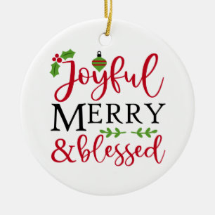 Freude und Glück Keramik Ornament
