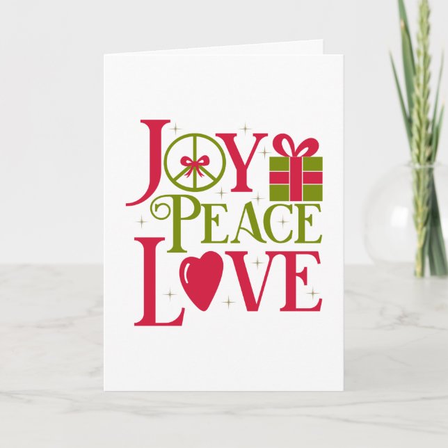 Freude und Liebe Weihnachten Karte (Vorderseite)