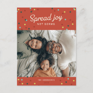 Freude verbreiten, nicht Germs Holiday Postkarte