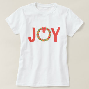 Freude Weihnachtskranz Festlich Feiertag T-Shirt
